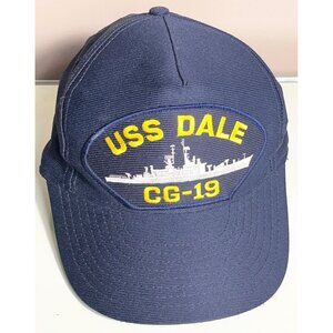 Vtg USS Dale CG-19 Hat USA Made Cap Military Navy Battleship Memorabilia Cap